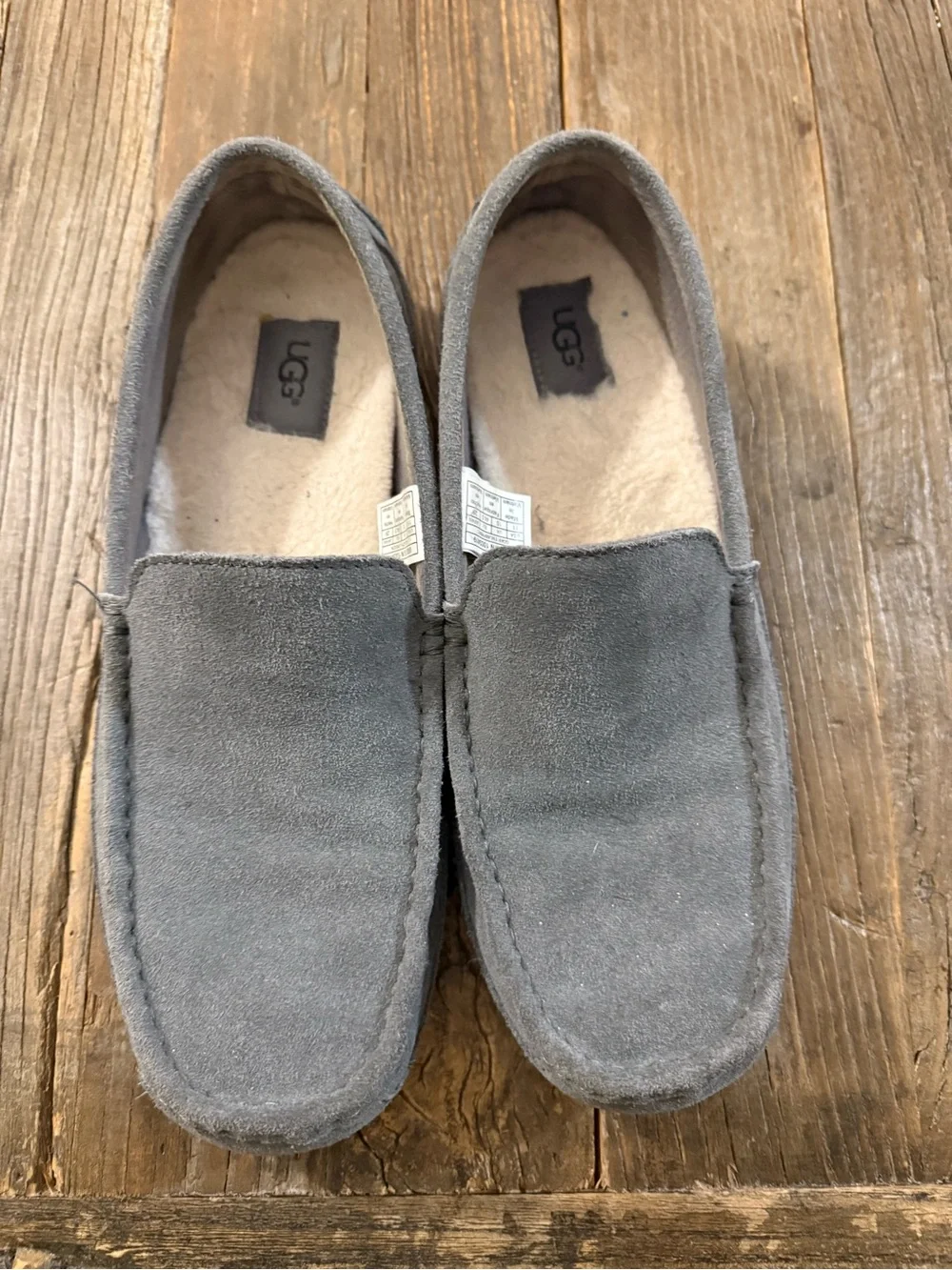 UGG Men's Gray Suede Slip-On Loafers